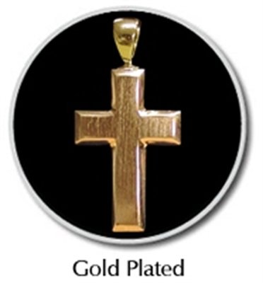 Cross With Brushed Finish Gold